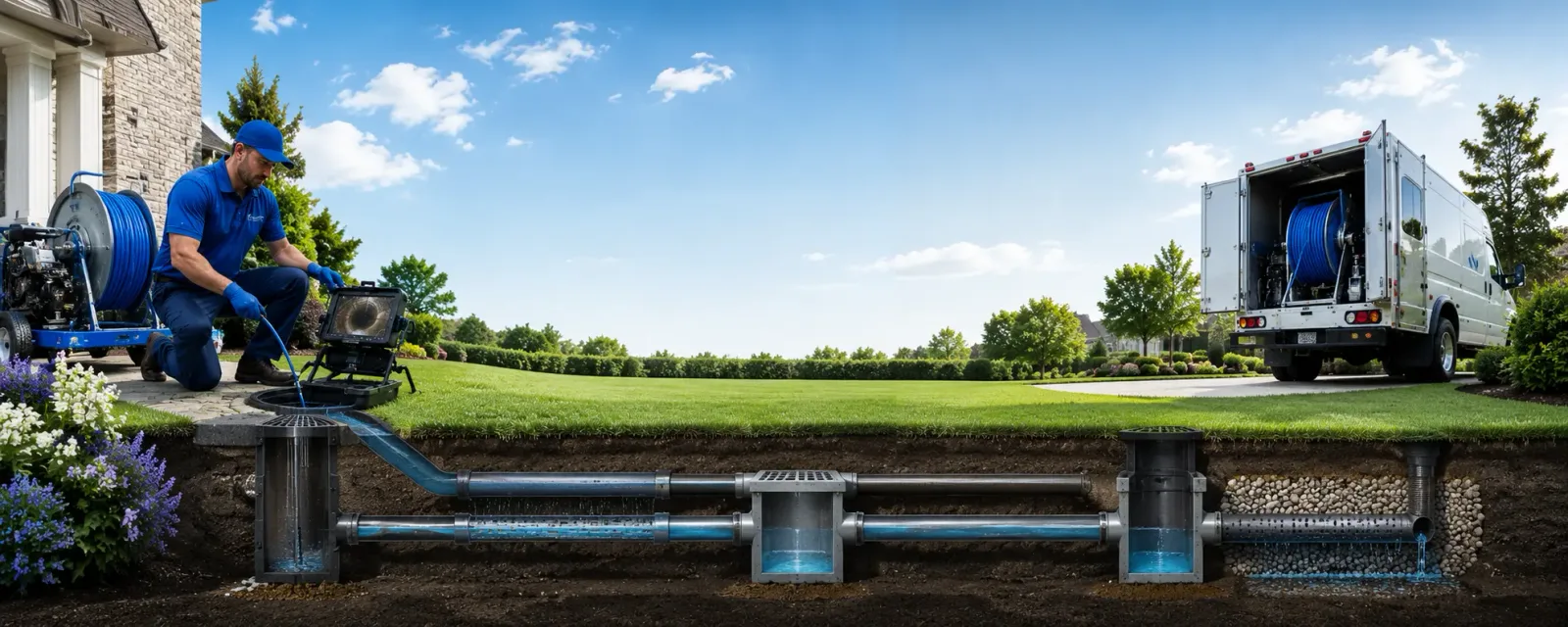 Outdoor drain cleaning information for Robertsville, OH